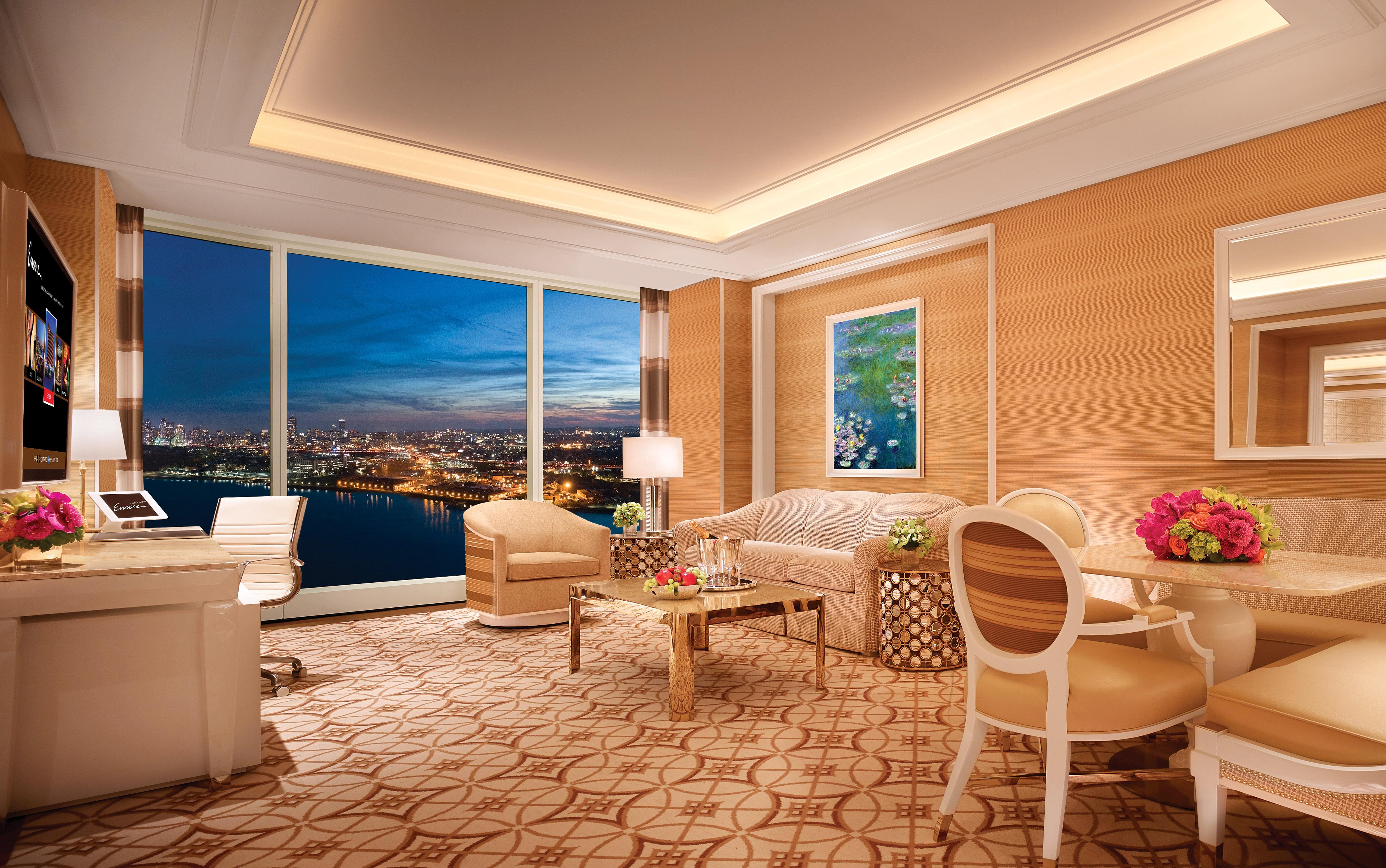 منتجع إنكور بوسطن هاربور Everett المظهر الخارجي الصورة The living room of a three-bedroom suite